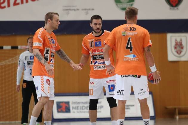Handball Sportverein Hamburg vs SC IFK Kristianstad Handball Internationaler Heide Cup 2018 12 08 18 Adam Nyfjaell Nr 04 IFK Kristianstad Marc Canellas Reixach Nr 10 IFK Kristianstad and Stig Tore Moen Nr 09 IFK Kristianstad xmmkx
