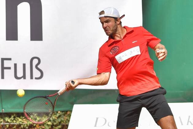 12 08 2018 GER Allpresan Rochus Club BL vs Badwerk Gladbacher HTC 12 08 2018 GER Allpresan Rochusclub BL Team vs Badwerk Gladbacher HTC pictured Martin Andrej SVK at the forehand shot nph Mauelshagen nph00321