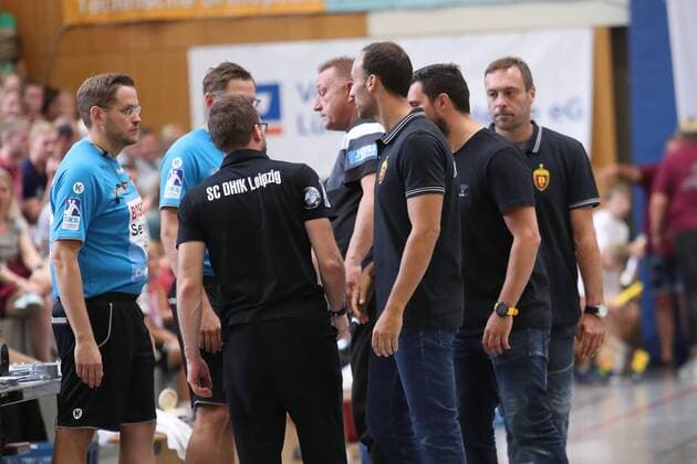 HC Varder Skopje vs SC DHfK Leipzig Handball International Heide Cup 2018 12 08 18 Beginner among coaches Referees xmmkx