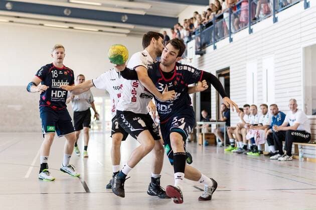 Sandro Muench H2KU 34 H2KU Herrenberg vs SV 64 Zweibruecken Handball Oberliga Test match 2018 2019 12 08 2018 SG H2KU Herrenberg against SV 64 Zweibruecken Handball Oberliga Test match 2018 2019 12 08 2018 Haslach Copyright: xEIBNER SaschaxWaltherx EP_SWA