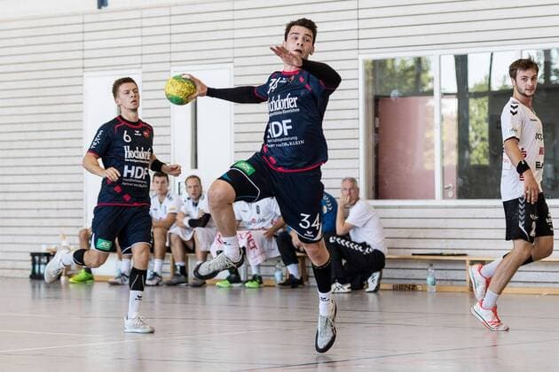 Sandro Muench H2KU 34 H2KU Herrenberg vs SV 64 Zweibruecken Handball Oberliga Test match 2018 2019 12 08 2018 SG H2KU Herrenberg against SV 64 Zweibruecken Handball Oberliga Test match 2018 2019 12 08 2018 Haslach Copyright: xEIBNER SaschaxWaltherx EP_SWA