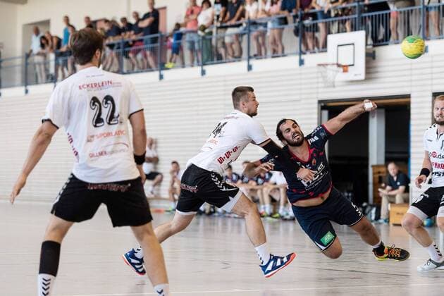 Christian Rau H2KU 05 SG H2KU Herrenberg vs SV 64 Zweibruecken Handball Oberliga Test match 2018 2019 12 08 2018 SG H2KU Herrenberg against SV 64 Zweibruecken Handball Oberliga Test match 2018 2019 12 08 2018 Haslach Copyright: xEIBNER SaschaxWaltherx EP_SWA