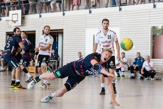 Sascha Marquardt H2KU 18 SG H2KU Herrenberg vs SV 64 Zweibruecken Handball Oberliga Test match 2018 2019 12 08 2018 SG H2KU Herrenberg against SV 64 Zweibruecken Handball Oberliga Test match 2018 2019 12 08 2018 Haslach Copyright: xEIBNER SaschaxWaltherx EP_SWA