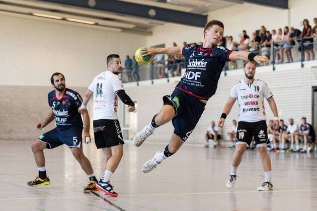 Marvin Seeger H2KU 06 SG H2KU Herrenberg vs SV 64 Zweibruecken Handball Oberliga Test match 2018 2019 12 08 2018 SG H2KU Herrenberg against SV 64 Zweibruecken Handball Oberliga Test match 2018 2019 12 08 2018 Haslach Copyright: xEIBNER SaschaxWaltherx EP_SWA