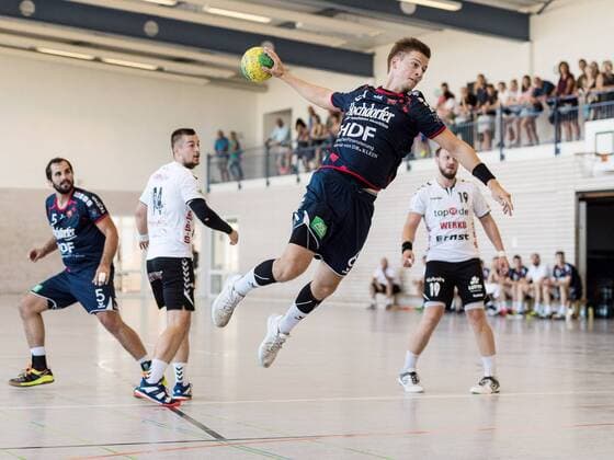 Marvin Seeger H2KU 06 SG H2KU Herrenberg vs SV 64 Zweibruecken Handball Oberliga Test match 2018 2019 12 08 2018 SG H2KU Herrenberg against SV 64 Zweibruecken Handball Oberliga Test match 2018 2019 12 08 2018 Haslach Copyright: xEIBNER SaschaxWaltherx EP_SWA