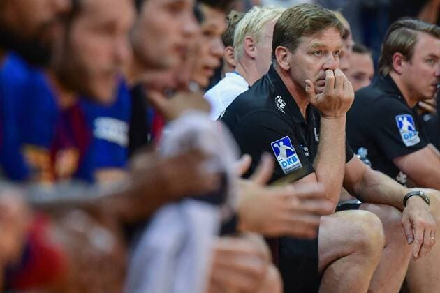 Germany Hamburg Barclaycard Arena Handball Heroes of the Handball THW Kiel FC Barcelona Coach Alfred Gislason THW