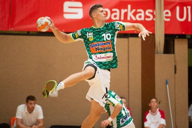 10 Sebastian Heymann Frisch Auf Göppingen HBC Nantes vs Frisch Auf Göppingen Sparkassencup 2018 Handball Men 1 Bundesliga Ligue Nationale de Handball 12 08 2018 Sparkassen Cup Ehingen 2018 12 08 2018 Ehingen Copyright: xEIBNER Michael_Schmidtx EP_MST