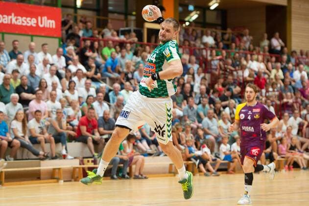 44 Kresimir Kozina Frisch Auf Goppingen HBC Nantes vs Frisch Auf Goppingen Sparkassencup 2018 Handball Men 1 Bundesliga Ligue Nationale de Handball 12 08 2018 Sparkassen Cup Ehingen 2018 12 08 2018 Ehingen Copyright: xEIBNER Michael_Schmidtx EP_MST