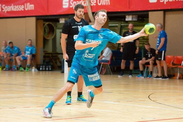 7 Bobby Schagen TVB 1898 Stuttgart 18 Rasmus Boysen Ribe Esbjerg HH TVB 1898 Stuttgart vs Ribe Esbjerg HH Sparkassencup 2018 Handball Men Handboldligaen 1 Bundesliga 12 08 2018 Sparkassen Cup Ehingen 2018 12 08 2018 Ehingen Copyright: xEIBNER Michael_Schmidtx EP_MST