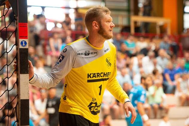 1 Johannes Bitter TVB 1898 Stuttgart TVB 1898 Stuttgart vs Ribe Esbjerg HH Sparkassencup 2018 Handball Men Handboldligaen 1 Bundesliga 12 08 2018 Sparkassen Cup Ehingen 2018 12 08 2018 Ehingen Copyright: xEIBNER Michael_Schmidtx EP_MST