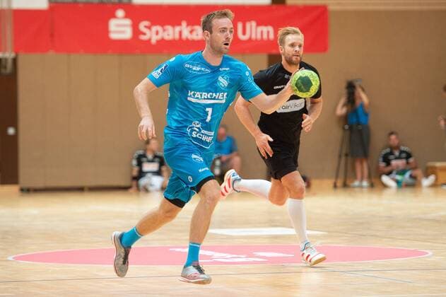 7 Bobby Schagen TVB 1898 Stuttgart TVB 1898 Stuttgart vs Ribe Esbjerg HH Sparkassencup 2018 Handball Men Handboldligaen 1 Bundesliga 12 08 2018 Sparkassen Cup Ehingen 2018 12 08 2018 Ehingen Copyright: xEIBNER Michael_Schmidtx EP_MST