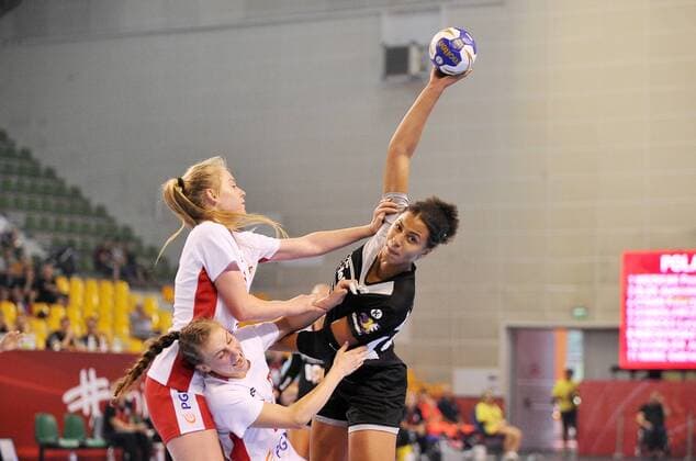 2018.08.12 Kielce Pilka reczna Mlodziezowe Mistrzostwa Swiata w Pilce Recznej Kobiet do lat 18 Polska - Niemcy N z Aimee Von Pereira Foto Lukasz Sobala Press Focus 2018.08.12 Kielce Handball IHF Youth U18 Womens World Championship WM Weltmeisterschaft 2018 Poland - Germany Aimee Von Pereira Credit: Lukasz Sobala Press Focus NEWSPIX.PL --- Newspix.pl FRANCE OUT!  20180812PF_PF131
