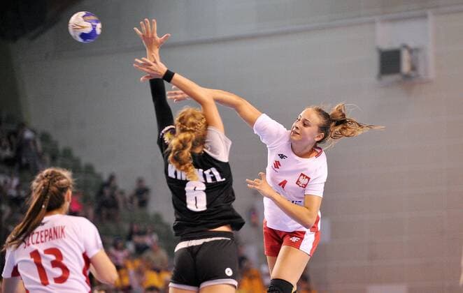 2018.08.12 Kielce Pilka reczna Mlodziezowe Mistrzostwa Swiata w Pilce Recznej Kobiet do lat 18 Polska - Niemcy N z Cygan Katarzyna Foto Lukasz Sobala Press Focus 2018.08.12 Kielce Handball IHF Youth U18 Womens World Championship WM Weltmeisterschaft 2018 Poland - Germany Cygan Katarzyna Credit: Lukasz Sobala Press Focus NEWSPIX.PL --- Newspix.pl FRANCE OUT!  20180812PF_PF181