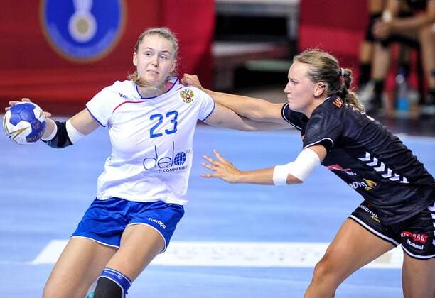 2018.08.12 Kielce Pilka reczna Mlodziezowe Mistrzostwa Swiata w Pilce Recznej Kobiet do lat 18 Rosja - Holandia N z Mikhaylichenko Elena Foto Rafal Rusek PressFocus 2018.08.12 Kielce Handball IHF Youth U18 Womens World Championship WM Weltmeisterschaft 2018 Russia - Netherlands Mikhaylichenko Elena Credit: Rafal Rusek PressFocus NEWSPIX.PL --- Newspix.pl FRANCE OUT!  20180812PF_RR062