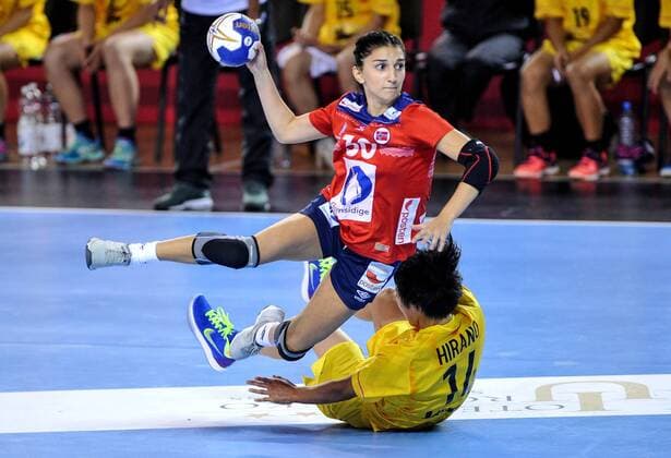 2018.08.12 Kielce Pilka reczna Mlodziezowe Mistrzostwa Swiata w Pilce Recznej Kobiet do lat 18 Japonia - Norwegia N z Lorin Sendi Foto Rafal Rusek PressFocus 2018.08.12 Kielce Handball IHF Youth U18 Womens World Championship WM Weltmeisterschaft 2018 Japan - Norway Lorin Sendi Credit: Rafal Rusek PressFocus NEWSPIX.PL --- Newspix.pl FRANCE OUT!  20180812PF_RR148