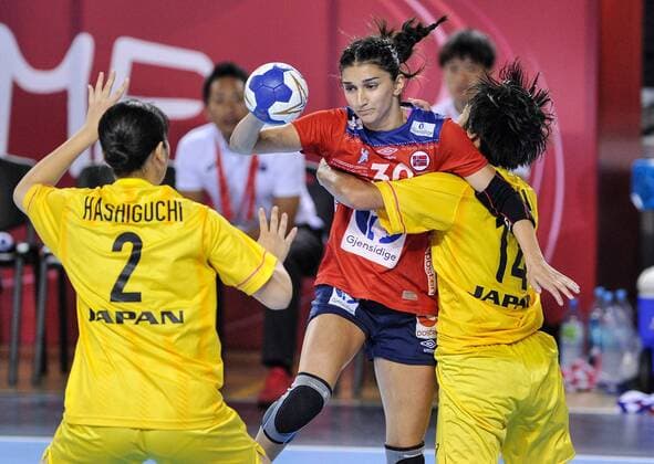 2018.08.12 Kielce Pilka reczna Mlodziezowe Mistrzostwa Swiata w Pilce Recznej Kobiet do lat 18 Japonia - Norwegia N z Lorin Sendi Foto Rafal Rusek PressFocus 2018.08.12 Kielce Handball IHF Youth U18 Womens World Championship WM Weltmeisterschaft 2018 Japan - Norway Lorin Sendi Credit: Rafal Rusek PressFocus NEWSPIX.PL --- Newspix.pl FRANCE OUT!  20180812PF_RR152