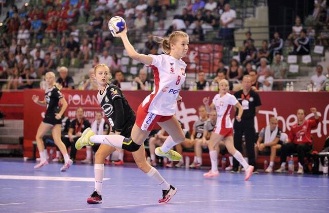 2018.08.12 Kielce Pilka reczna Mlodziezowe Mistrzostwa Swiata w Pilce Recznej Kobiet do lat 18 Polska - Niemcy N z Wieckowska Magda Foto Lukasz Sobala Press Focus 2018.08.12 Kielce Handball IHF Youth U18 Womens World Championship WM Weltmeisterschaft 2018 Poland - Germany Wieckowska Magda Credit: Lukasz Sobala Press Focus NEWSPIX.PL --- Newspix.pl FRANCE OUT!  20180812PF_PF127
