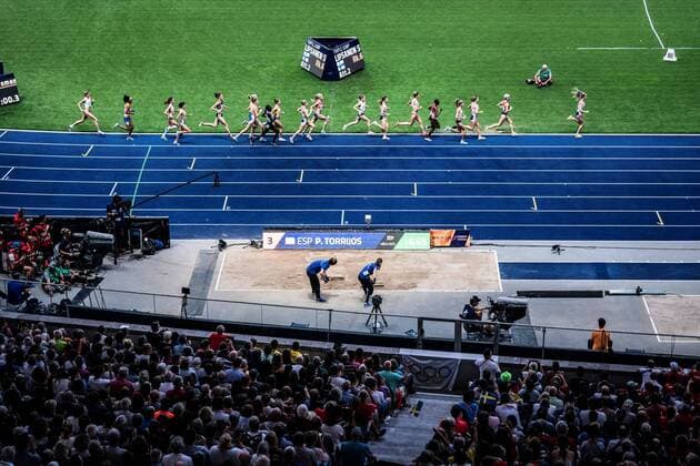 Berlin Germany 12 08 2018 Feature at the Womens 5000m Final at the European Athletics Championships 2018 in the Olympic Stadium