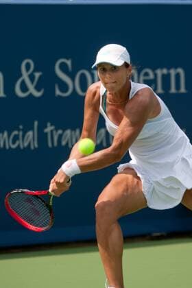 August 12, 2018 - Cincinnati, OH, USA - Western and Southern Open Tennis, Cincinnati, OH - August 12, 2018 - Varvara Lepchenko in action against Christina McHale in the qualifiers for the Western and Southern Tennis tournament held in Cincinnati. - ZUMA Press World News - August 12, 2018 - ZUMAn24_ 20180812_zaf_n24_007 Copyright: xWallyxNellx