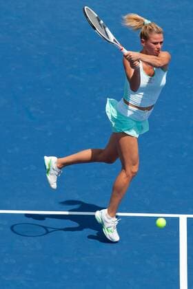 August 12, 2018 - Cincinnati, OH, USA - Western and Southern Open Tennis, Cincinnati, OH - August 12, 2018 - Camila Giorgi in action against Viktoria Kuzmova in the qualifiers for the Western and Southern Tennis tournament held in Cincinnati. - ZUMA Press World News - August 12, 2018 - ZUMAn24_ 20180812_zaf_n24_035 Copyright: xWallyxNellx