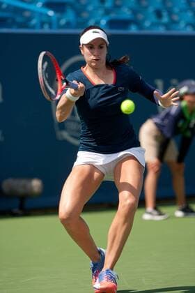 August 12, 2018 - Cincinnati, OH, USA - Western and Southern Open Tennis, Cincinnati, OH - August 12, 2018 - Christina McHale in action against Varvara Lepchenko in the qualifiers for the Western and Southern Tennis tournament held in Cincinnati. - ZUMA Press World News - August 12, 2018 - ZUMAn24_ 20180812_zaf_n24_004 Copyright: xWallyxNellx