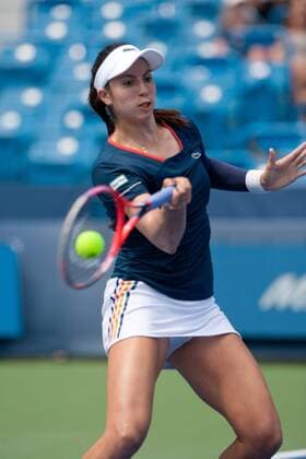 August 12, 2018 - Cincinnati, OH, USA - Western and Southern Open Tennis, Cincinnati, OH - August 12, 2018 - Christina McHale in action against Varvara Lepchenko in the qualifiers for the Western and Southern Tennis tournament held in Cincinnati. - ZUMA Press World News - August 12, 2018 - ZUMAn24_ 20180812_zaf_n24_005 Copyright: xWallyxNellx