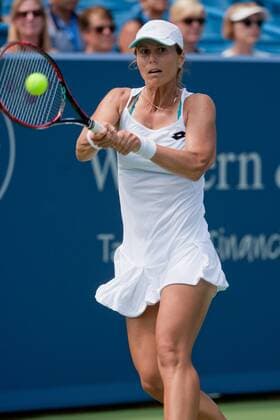 August 12, 2018 - Cincinnati, OH, USA - Western and Southern Open Tennis, Cincinnati, OH - August 12, 2018 - Varvara Lepchenko in action against Christina McHale in the qualifiers for the Western and Southern Tennis tournament held in Cincinnati. - ZUMA Press World News - August 12, 2018 - ZUMAn24_ 20180812_zaf_n24_009 Copyright: xWallyxNellx