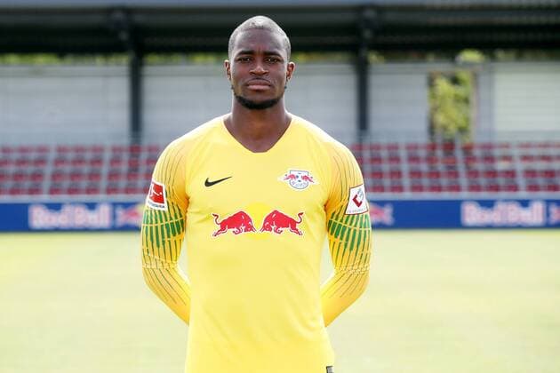 RB Leipzig Football Season 2018 19 Goalkeeper Yvon Mvogo RasenBallsport Leipzig Soccer 1 Bundesliga Portrait date 2018 2019 Leipzig 10 08 2018