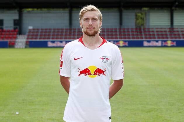 RB Leipzig Football Season 2018 19 Emil Forsberg RasenBallsport Leipzig Soccer 1 Bundesliga Portrait date 2018 2019 Leipzig 10 08 2018