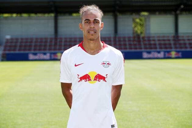 RB Leipzig Football Season 2018 19 Yussuf Poulsen RasenBallsport Leipzig Soccer 1 Bundesliga Portrait date 2018 2019 Leipzig 10 08 2018