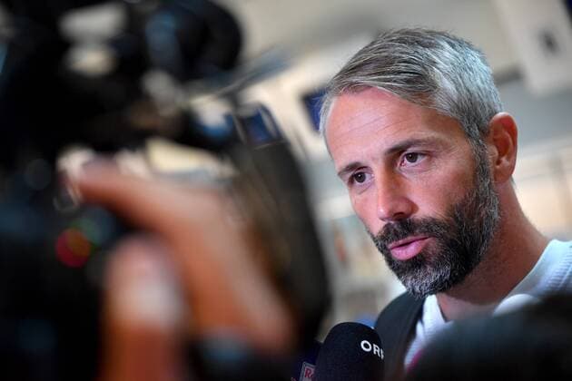 SOCCER - UEFA CL quali, Shkendija vs RBS SALZBURG,AUSTRIA,13.AUG.18 - SOCCER - UEFA Champions League, qualification, KF Shkendija vs Red Bull Salzburg, mixed zone. Image shows head coach Marco Rose (RBS). GEPAxpictures xFlorianxErtl