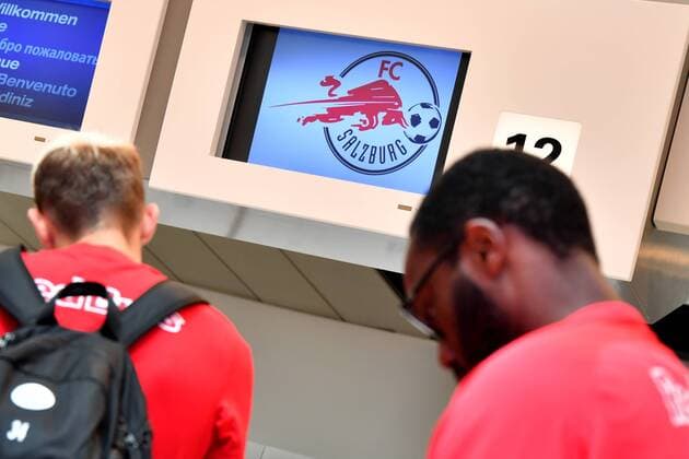 SOCCER - UEFA CL quali, Shkendija vs RBS SALZBURG,AUSTRIA,13.AUG.18 - SOCCER - UEFA Champions League, qualification, KF Shkendija vs Red Bull Salzburg, mixed zone. Image shows players of RBS. GEPAxpictures xFlorianxErtl