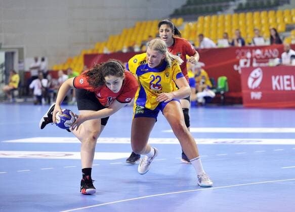 2018.08.13 Kielce Pilka reczna Mlodziezowe Mistrzostwa Swiata w Pilce Recznej Kobiet do lat 18 Egipt - Szwecja N z SCHELIN Wilma Foto Norbert Barczyk PressFocus 2018.08.13 Kielce Handball IHF Youth U18 Womens World Championship WM Weltmeisterschaft 2018 Egypt - Sweden SCHELIN Wilma Credit: Norbert Barczyk PressFocus NEWSPIX.PL --- Newspix.pl  20180813NB0032