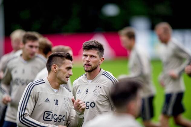 13-08-2018 VOETBAL: PERSCONFERENTIE EN TRAINING AJAX: AMSTERDAM Klaas Jan Huntelaar Foto: SCS Michel Utrecht xVIxVIxImagesx xSoenarxChamidxsportfotografiexIVx 11770565
