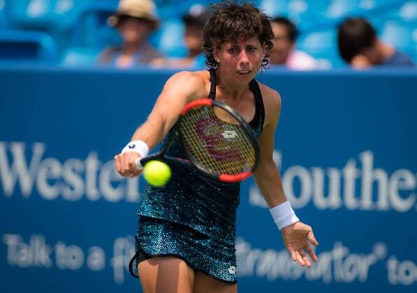 August 13, 2018 - Carla Suarez Navarro of Spain in action during the first round at the 2018 Western & Southern Open WTA Tennis Damen Premier 5 tennis tournament. Cincinnati, Ohio, USA, August 13th, 2018. 2018 Western & Southern Open - 13 Aug - ZUMAa181 20180813_zaa_a181_014 Copyright: xAFP7x