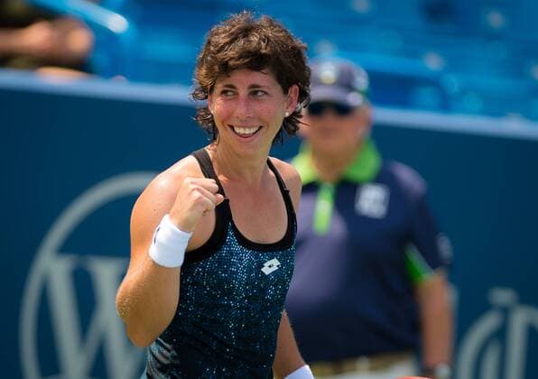 August 13, 2018 - Carla Suarez Navarro of Spain in action during the first round at the 2018 Western & Southern Open WTA Tennis Damen Premier 5 tennis tournament. Cincinnati, Ohio, USA, August 13th, 2018. 2018 Western & Southern Open - 13 Aug - ZUMAa181 20180813_zaa_a181_013 Copyright: xAFP7x