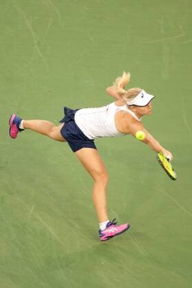 August 13, 2018 - Cincinnati, OH, USA - Western and Southern Open Tennis, Cincinnati, OH - August 13, 2018 - Daria Gavrilova in action against Serena Williams in the first round of the Western and Southern Tennis tournament held in Cincinnati. - ZUMA Press World News - August 13, 2018 - ZUMAn24_ 20180813_zaf_n24_002 Copyright: xWallyxNellx