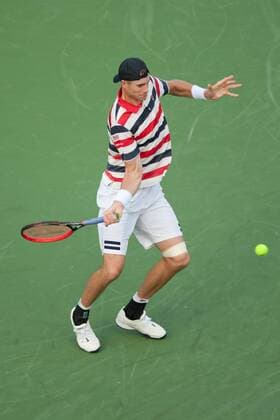 August 13, 2018 - Cincinnati, OH, USA - Western and Southern Open Tennis, Cincinnati, OH - August 13, 2018 - John Isner in action against Sam Querrey in the first round of the Western and Southern Tennis tournament held in Cincinnati. - ZUMA Press World News - August 13, 2018 - ZUMAn24_ 20180813_zaf_n24_020 Copyright: xWallyxNellx