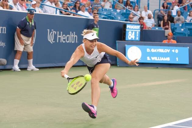 August 13, 2018 - Cincinnati, OH, USA - Western and Southern Open Tennis, Cincinnati, OH - August 13, 2018 - Daria Gavrilova in action against Serena Williams in the first round of the Western and Southern Tennis tournament held in Cincinnati. - ZUMA Press World News - August 13, 2018 - ZUMAn24_ 20180813_zaf_n24_004 Copyright: xWallyxNellx