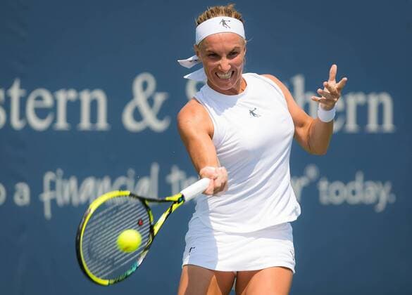 August 13, 2018 - Svetlana Kuznetsova of Russia in action during the first round at the 2018 Western & Southern Open WTA Tennis Damen Premier 5 tennis tournament. Cincinnati, Ohio, USA, August 13th 2018. 2018 Western & Southern Open - 13 Aug - ZUMAa181 20180813_zaa_a181_037 Copyright: xAFP7x