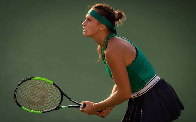 August 13, 2018 - Aryna Sabalenka of Belarus in action during the first round at the 2018 Western & Southern Open WTA Tennis Damen Premier 5 tennis tournament. Cincinnati, Ohio, USA, August 13th 2018. 2018 Western & Southern Open - 13 Aug - ZUMAa181 20180813_zaa_a181_041 Copyright: xAFP7x