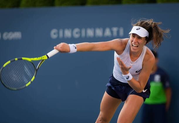 August 13, 2018 - Johanna Konta of Great Britain in action during the first round at the 2018 Western & Southern Open WTA Tennis Damen Premier 5 tennis tournament. Cincinnati, Ohio, USA, August 13th 2018. 2018 Western & Southern Open - 13 Aug - ZUMAa181 20180813_zaa_a181_044 Copyright: xAFP7x