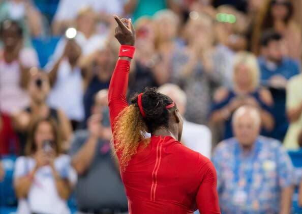 August 13, 2018 - Serena Williams of the United States in action during her first round match at the 2018 Western & Southern Open WTA Tennis Damen Premier 5 tennis tournament. Cincinnati, Ohio, USA, August 13th 2018. 2018 Western & Southern Open - 13 Aug - ZUMAa181 20180813_zaa_a181_069 Copyright: xAFP7x