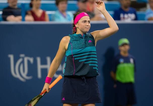 August 13, 2018 - Jelena Ostapenko of Latvia in action during her first-round match at the 2018 Western & Southern Open WTA Tennis Damen Premier 5 tennis tournament. Cincinnati, Ohio, USA, August 13th 2018. 2018 Western & Southern Open - 13 Aug - ZUMAa181 20180813_zaa_a181_085 Copyright: xAFP7x