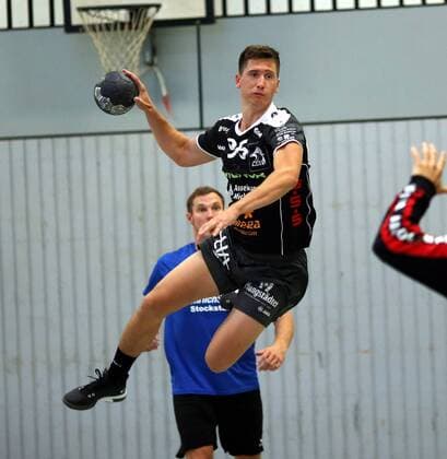 Third Handball Bundesliga MSG Grossbieberau Modau vs TV Grosswallstadt Test match Season 2018 2019 14 08 2018 Grossbieberau v Hrvoje Batinovic MSG Falken Action Single image ba