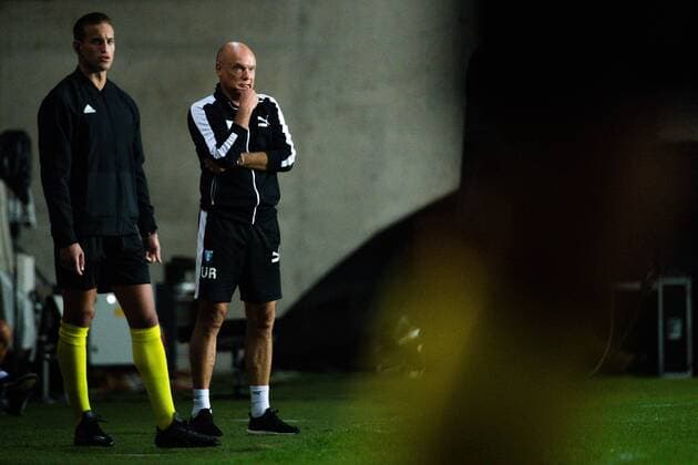 180814 head coach Uwe Rösler or Malmö FF during the UEFA Champions League qualifying match between Vidi and Malmö FF on August 14, 2018 in Felcsut Photo Ludvig Thunman BILDBYR N code LT 35516  Copyright: LUDVIGxTHUNMAN BB180814LT049