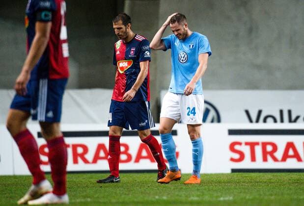 180814 Lasse Nielsen of Malmö FF during the UEFA Champions League qualifying match between Vidi and Malmö FF on August 14, 2018 in Felcsut Photo Ludvig Thunman BILDBYR N code LT 35516  Copyright: LUDVIGxTHUNMAN BB180814LT065