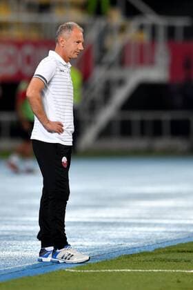 SOCCER - UEFA CL quali, Shkendija vs RBS SKOPJE,MACEDONIA,14.AUG.18 - SOCCER - UEFA Champions League, qualification, KF Shkendija vs Red Bull Salzburg. Image shows head coach Chatip Osmani (Shkendjia). GEPAxpictures xFlorianxErtl