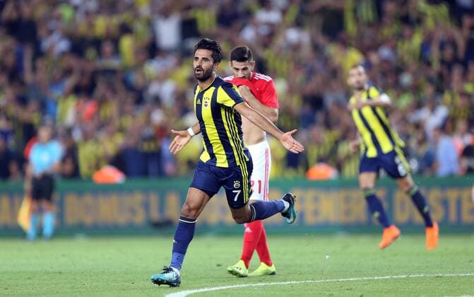 Fenerbahce™s Alper Potuk celebrate his goal during Fenerbahce - Benfica UEFA Champions League Third Qualifying Round Second Game at Ulker Stadium in Istanbul, Turkey, 14th of August, 2018  Copyright: TolgaxAdanali 16086749