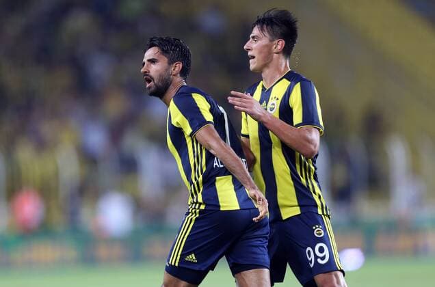 Fenerbahce™s Alper Potuk celebrate his goal during Fenerbahce - Benfica UEFA Champions League Third Qualifying Round Second Game at Ulker Stadium in Istanbul, Turkey, 14th of August, 2018  Copyright: TolgaxAdanali 16086764